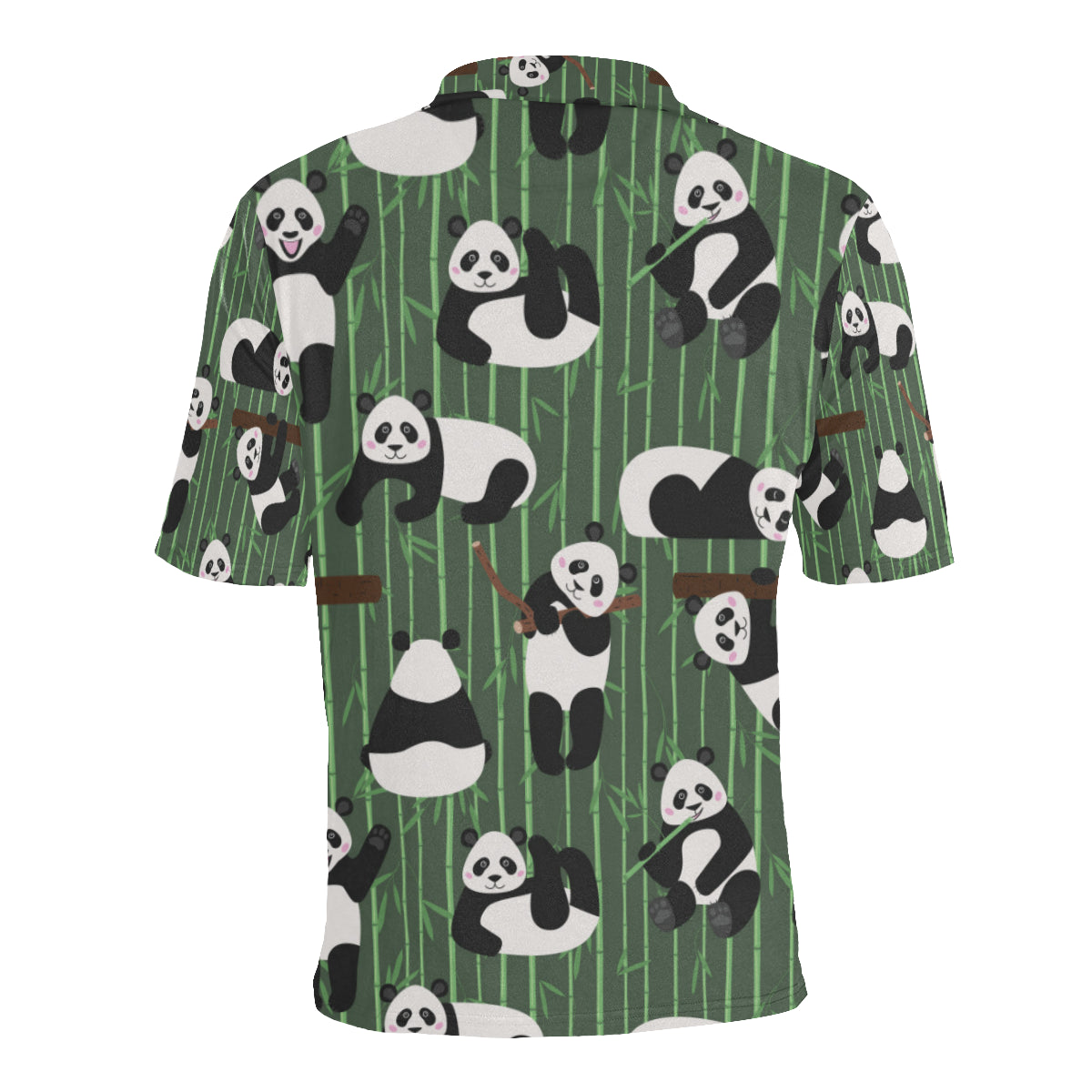 Panda Pattern Print Design A04 Men Polo Shirt