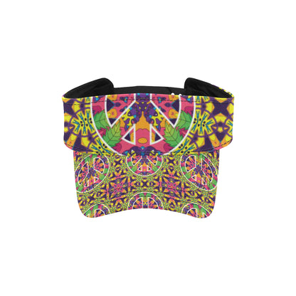 Peace Sign Pattern Print Design A04 Unisex Sun Visor
