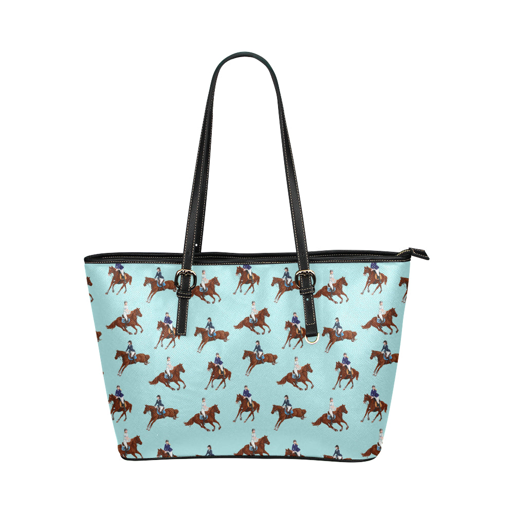 Equestrian Horse Riding Leather Tote Bag