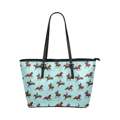 Equestrian Horse Riding Leather Tote Bag