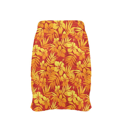 Hibiscus Summer Print Design LKS302 17" Golf & Pickleball Skort with Pockets