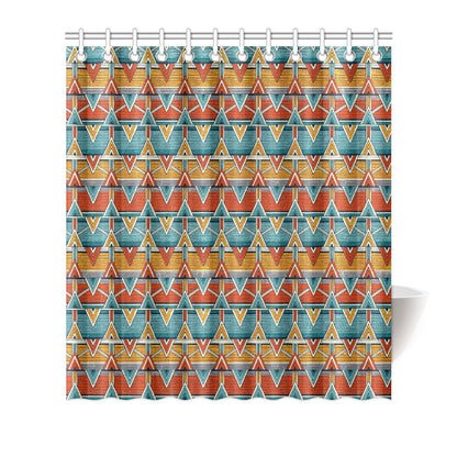 Kente Print African Design Themed Shower Curtain