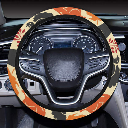 Thanksgiving Print Design LKS303 Steering Wheel Cover with Elastic Edge