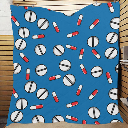 Pill Pattern Print Design A05 Premium Quilt