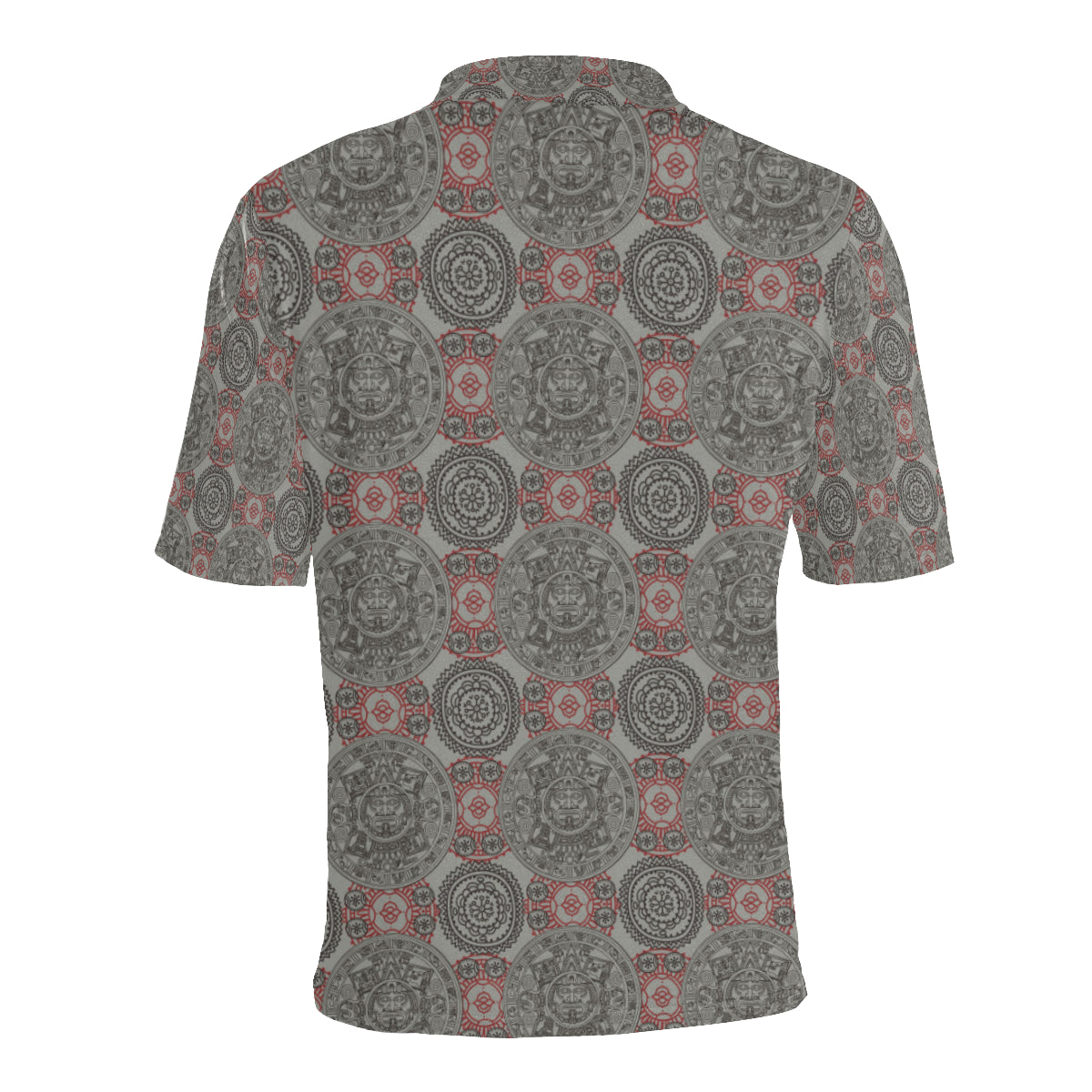 Calendar Aztec Style Print Pattern Men Polo Shirt