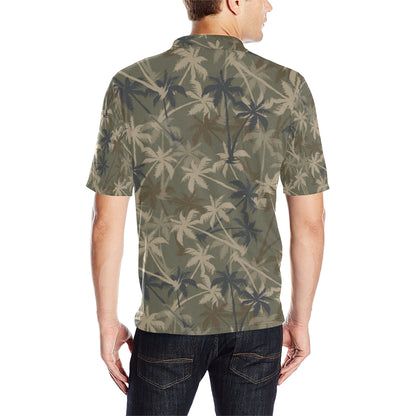 Palm Tree camouflage Men Polo Shirt