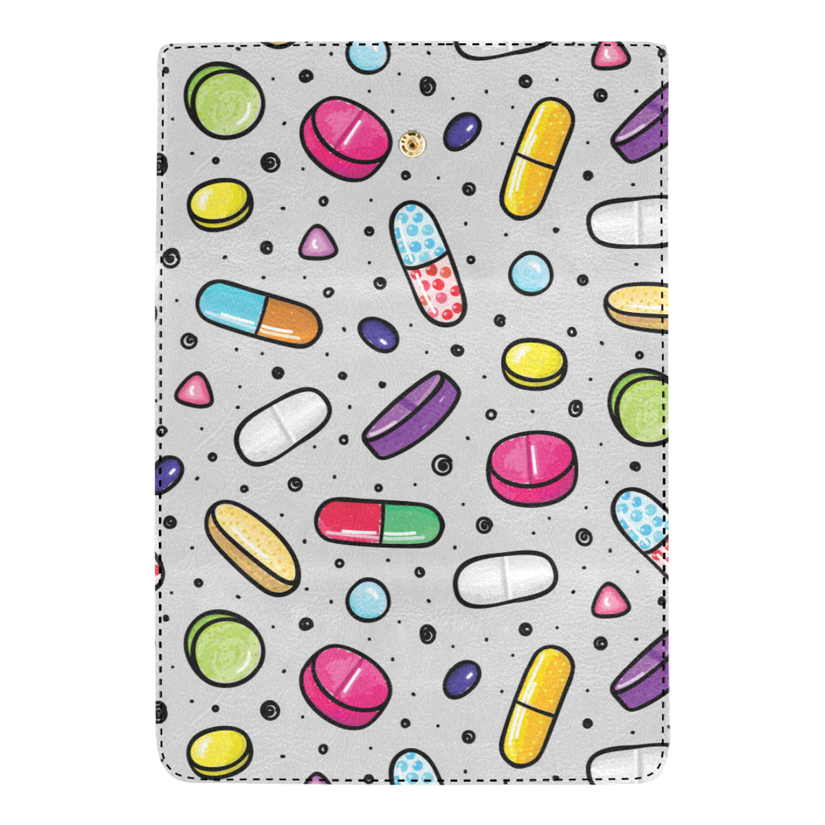 Pill Pattern Print Design A04 Women's Trifold Wallet