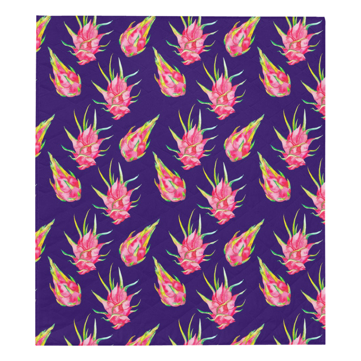 Dragonfruit Pattern Print Design DF02 Premium Quilt