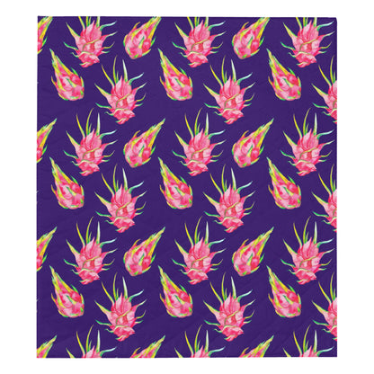 Dragonfruit Pattern Print Design DF02 Premium Quilt