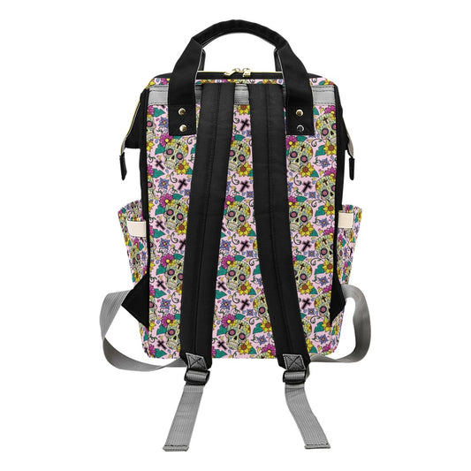 Sugar Skull Print Design LKS307 Diaper Bag Backpack