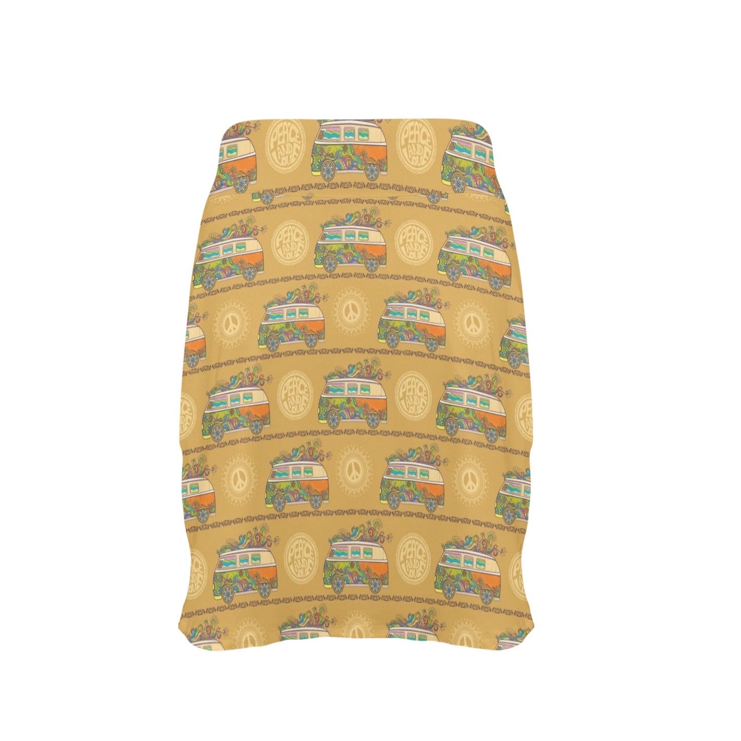 Hippie Van Print Design LKS304 17" Golf & Pickleball Skort with Pockets