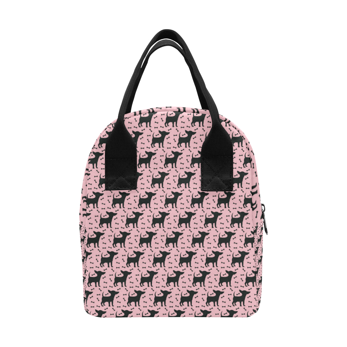 Chihuahua Pink Print Pattern Insulated Lunch Bag