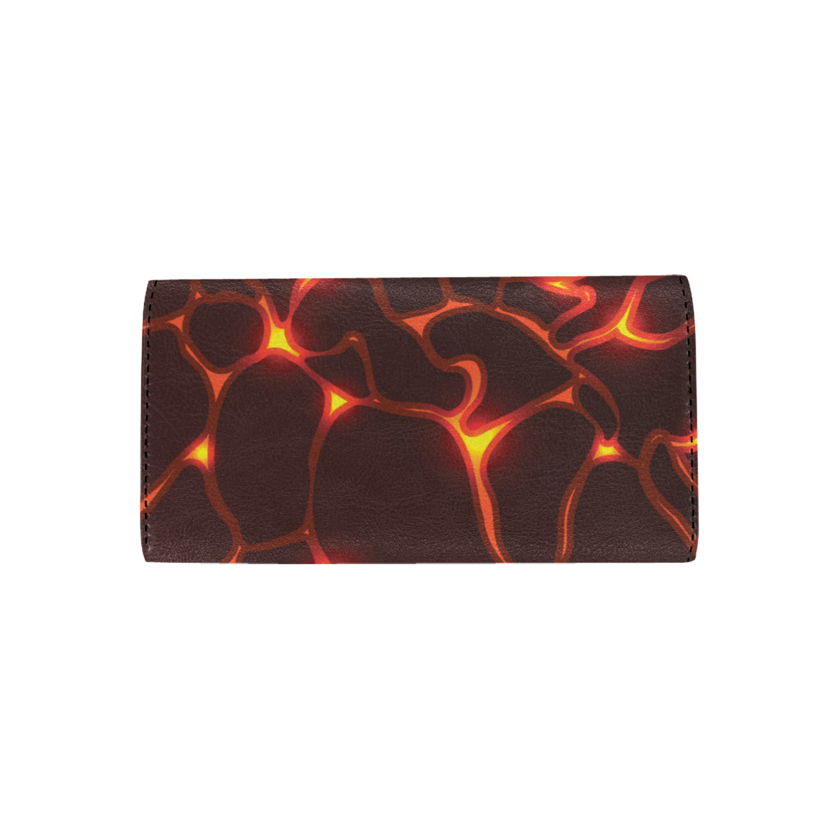 Lava Pattern Print Design 02 Women's Trifold Wallet