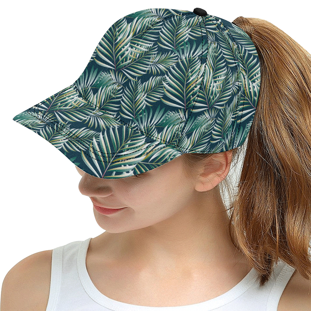 Sun Spot Tropical Palm Leaves hower Curtain Snapback Cap