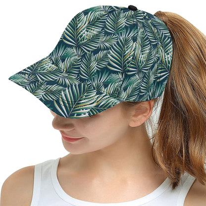 Sun Spot Tropical Palm Leaves hower Curtain Snapback Cap