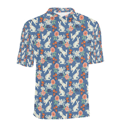 Bunny Pattern Print Design 07 Men Polo Shirt