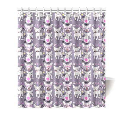 Chihuahua Happy Pattern Shower Curtain