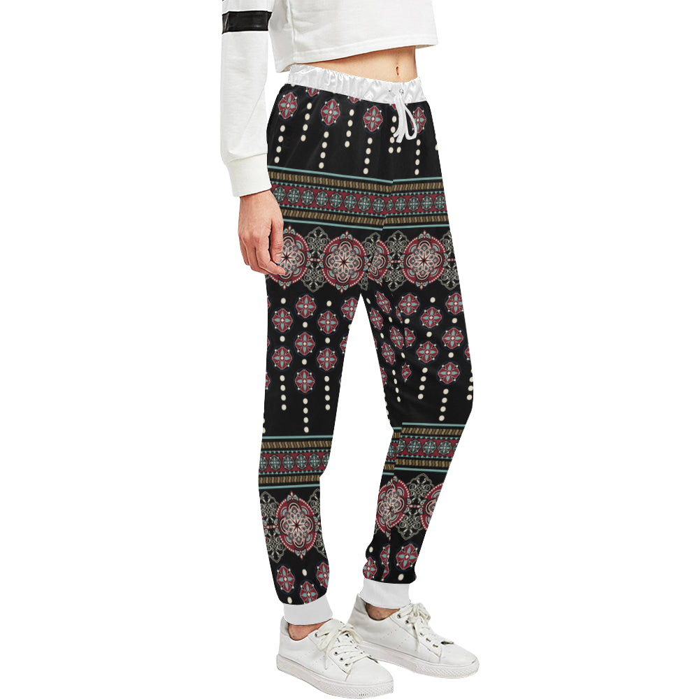 Ethnic Dot Style Print Pattern Unisex Sweatpants