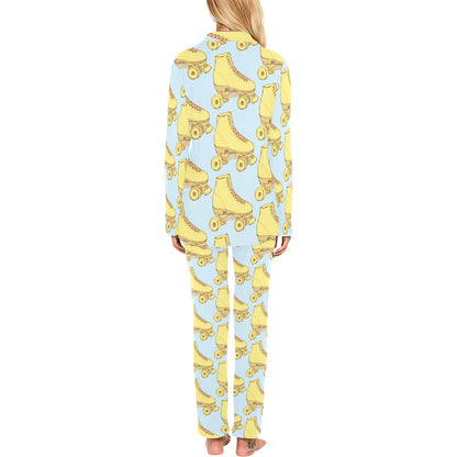 Roller skate Pattern Print Design A03 Women's Long Pajama Set