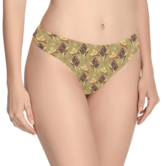 Western Cowboy Themed Women's Thongs