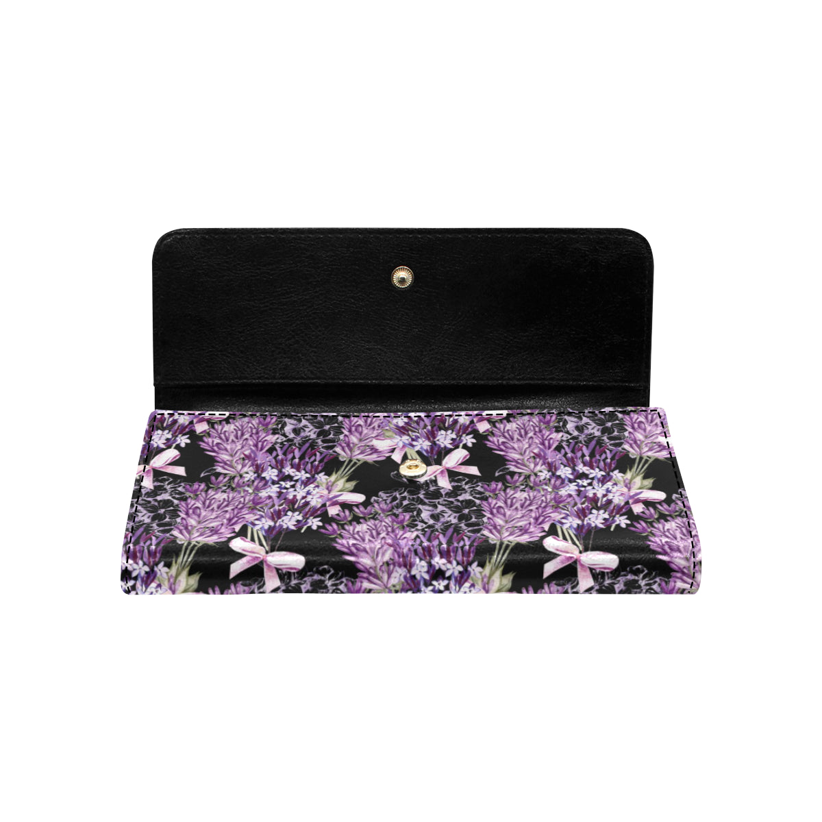 Lavender Pattern Print Design LV06 Women's Trifold Wallet