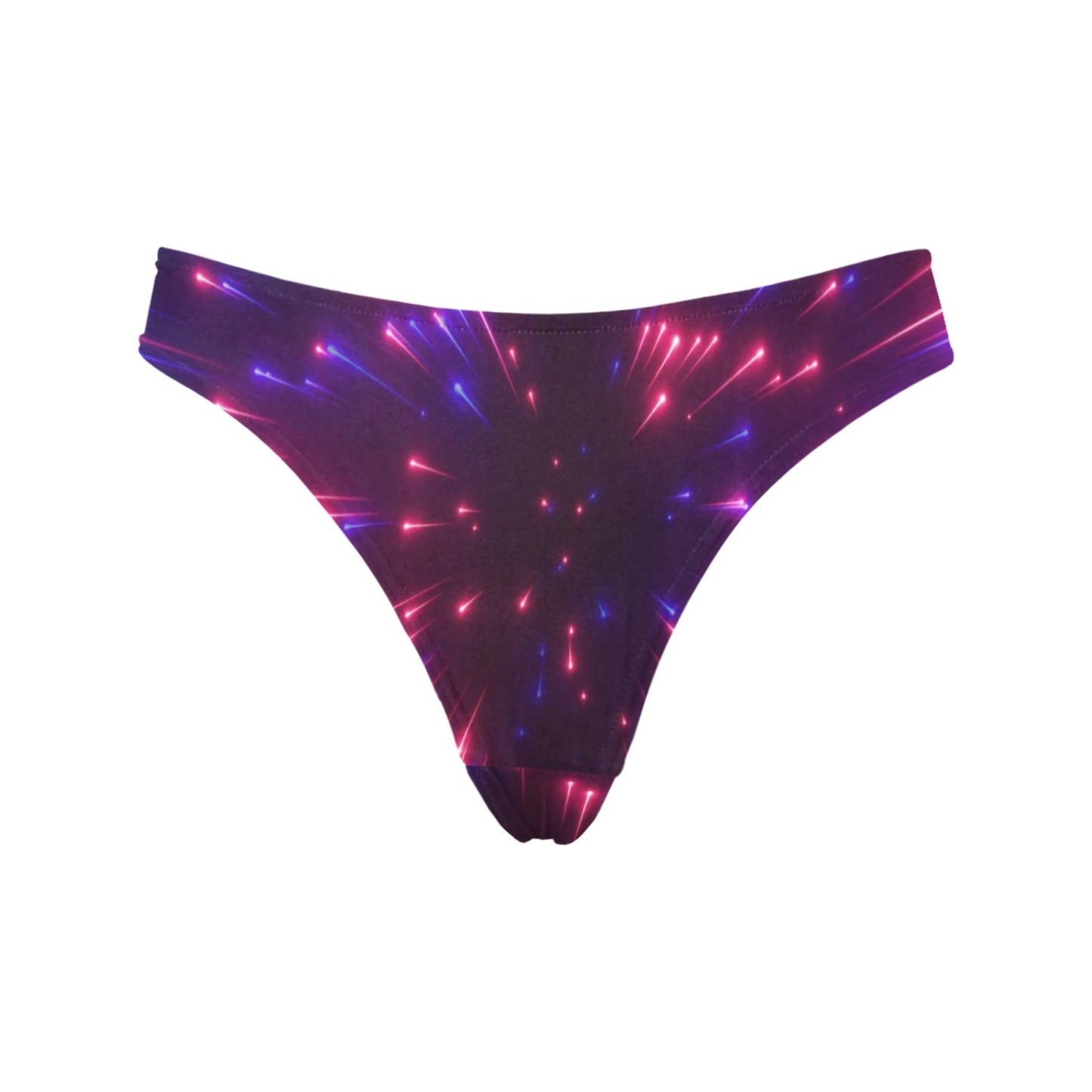 Celestial Purple Blue Neon Speed Light Women's Thongs