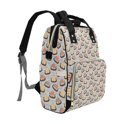 Vikings Print Design LKS308 Diaper Bag Backpack