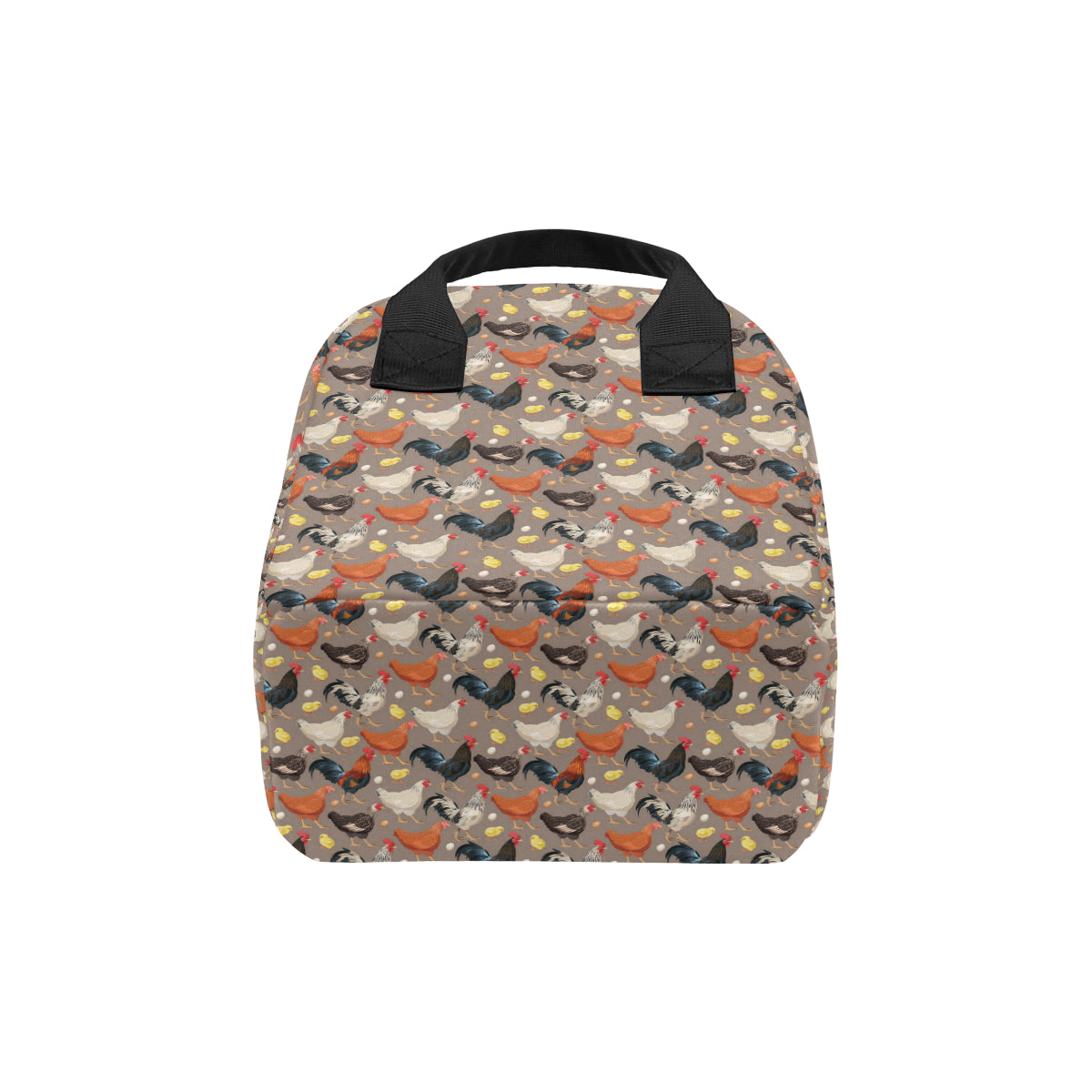 Chicken Evolution Pattern Insulated Lunch Bag