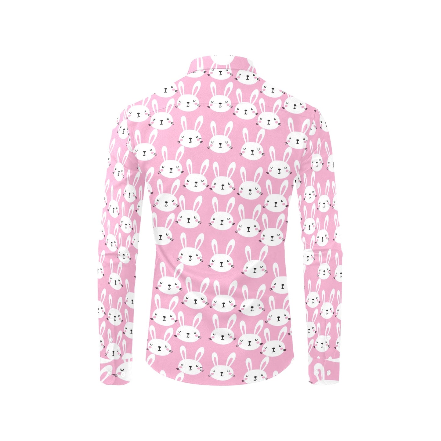 Rabbit Print Design LKS401 Men's Long Sleeve Dress Shirt