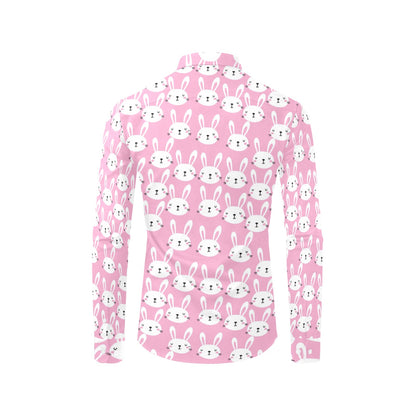 Rabbit Print Design LKS401 Men's Long Sleeve Dress Shirt