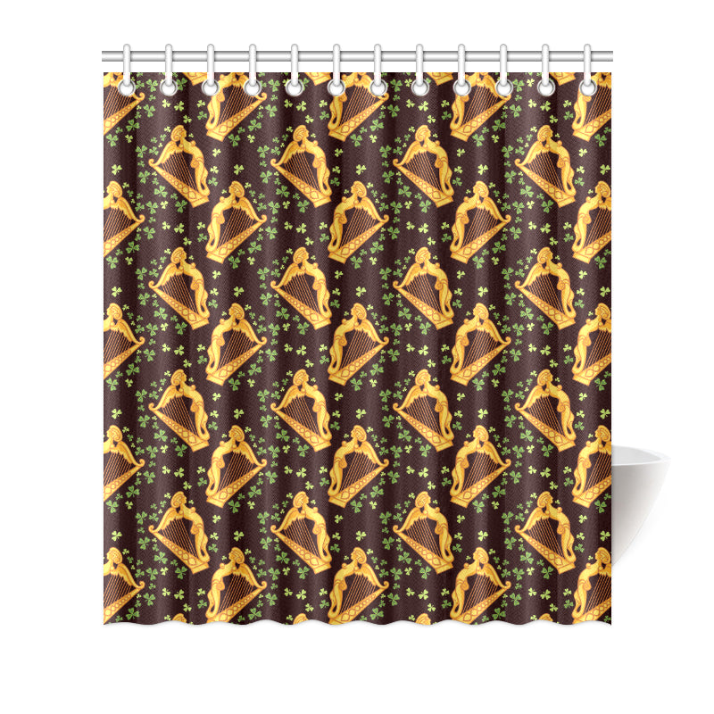 Harp Pattern Print Design 02 Shower Curtain