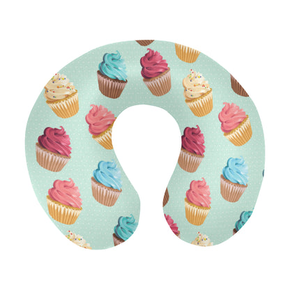 Cupcake Pattern Print Design 01 U-Shaped Travel Neck Pillow
