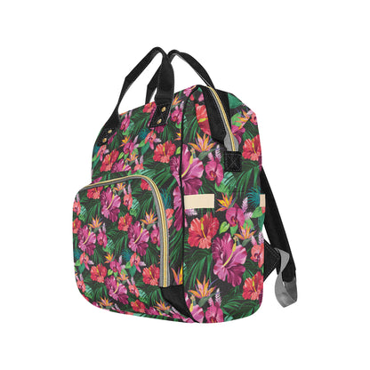 Hawaiian Flower Hibiscus tropical Diaper Bag Backpack