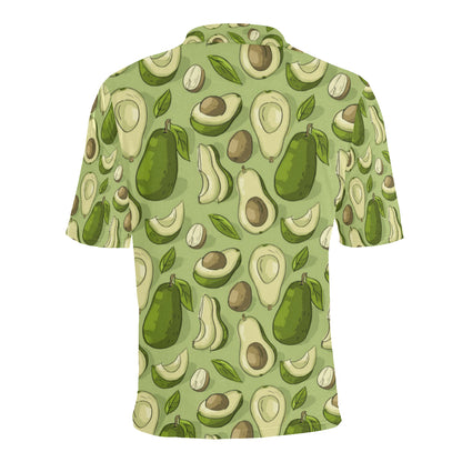 Avocado Pattern Print Design AC03 Men Polo Shirt