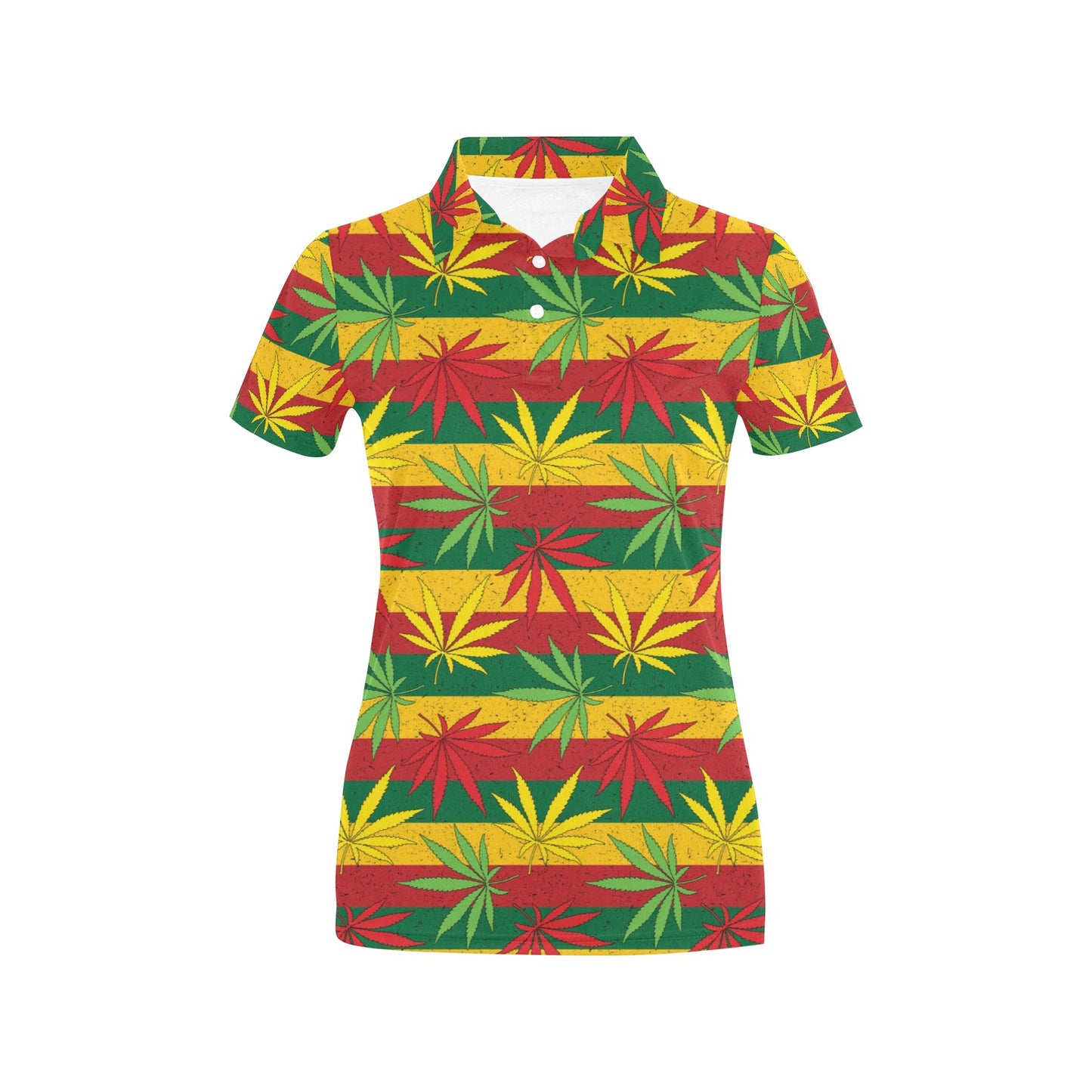 Rasta Pattern Print Design A03 Women's Polo Shirt