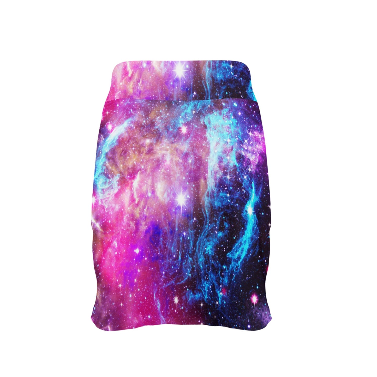 Galaxy Night Purple Space Print 17" Golf & Pickleball Skort with Pockets