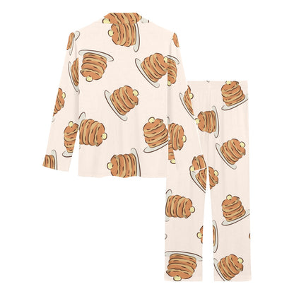 Pancake Pattern Print Design A01 Women's Long Pajama Set