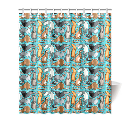 Ferret Pattern Print Design 03 Shower Curtain