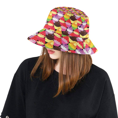 Cupcake Pattern Print Design CP02 Unisex Bucket Hat