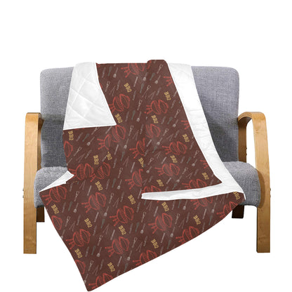 Barbecue Pattern Print Design 01 Premium Quilt