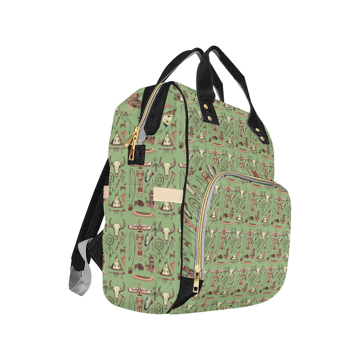 Native Indian Themed Design Print Diaper Bag Backpack