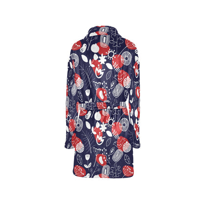 Nordic Pattern Print Design A02 Women's Fleece Robe