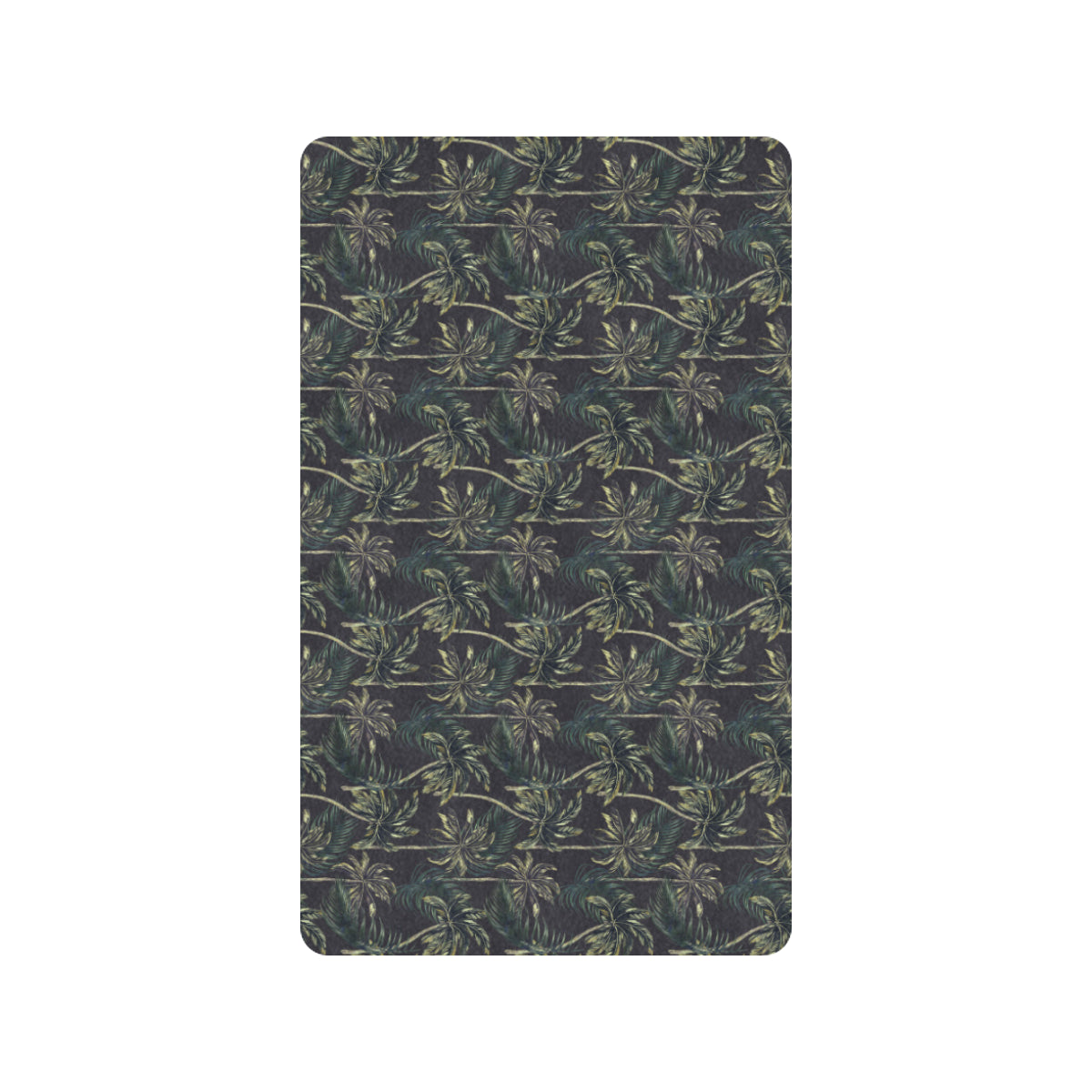 Palm Tree Background Design Print Rubber Doormat