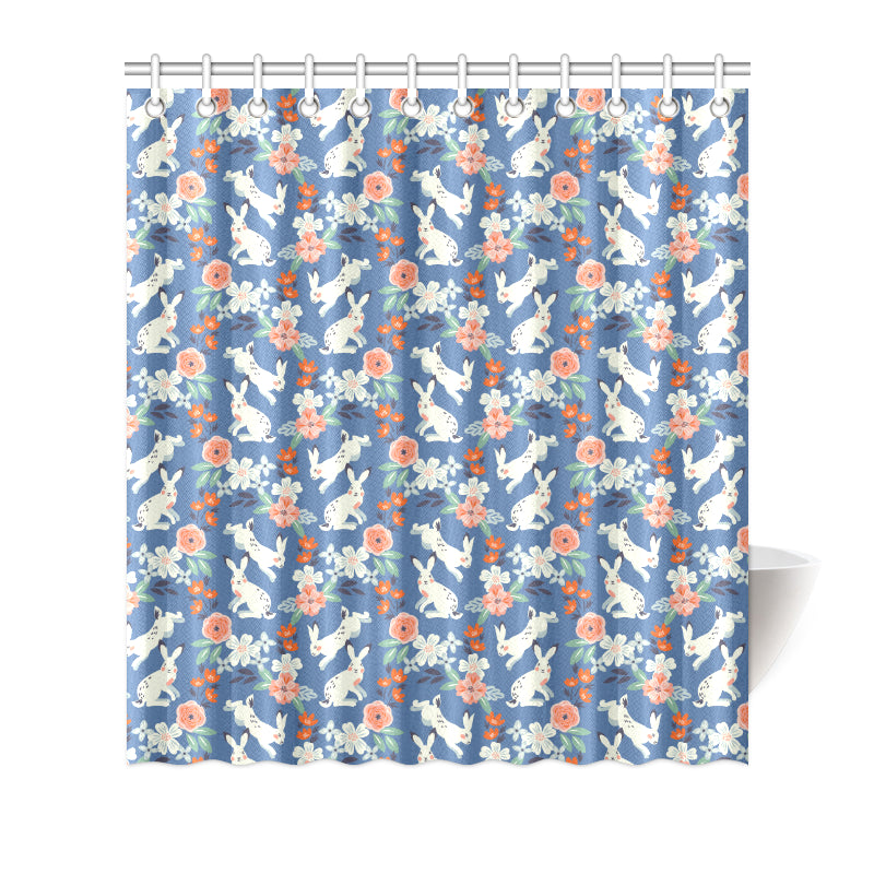 Bunny Pattern Print Design 07 Shower Curtain
