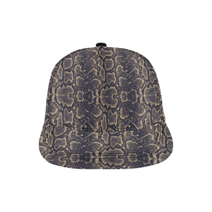 Snake Skin Pattern Print Snapback Cap