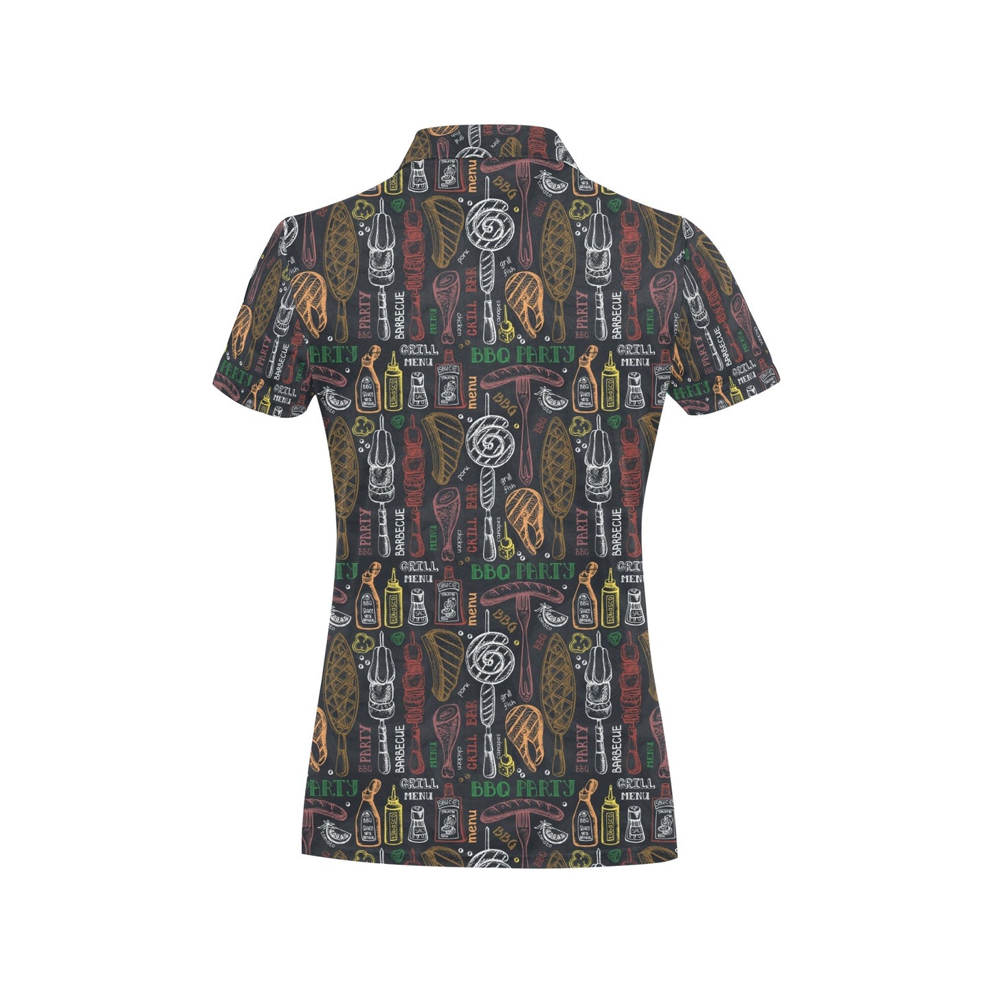 Barbecue Pattern Print Design 03 Women's Polo Shirt
