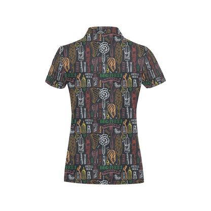 Barbecue Pattern Print Design 03 Women's Polo Shirt