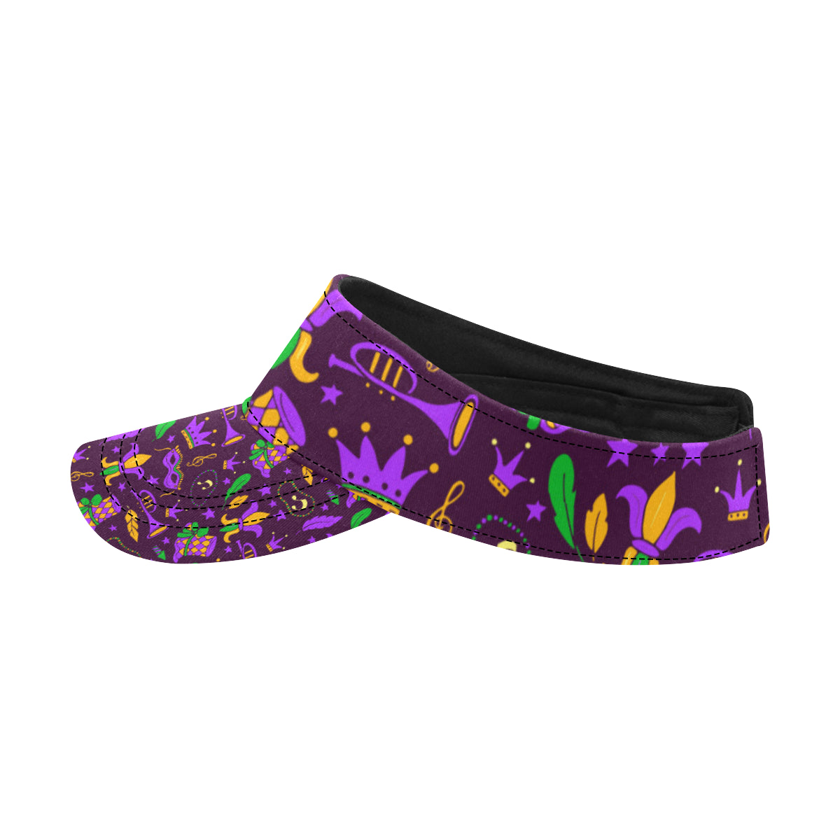 Mardi Gras Pattern Print Design 08 Unisex Sun Visor