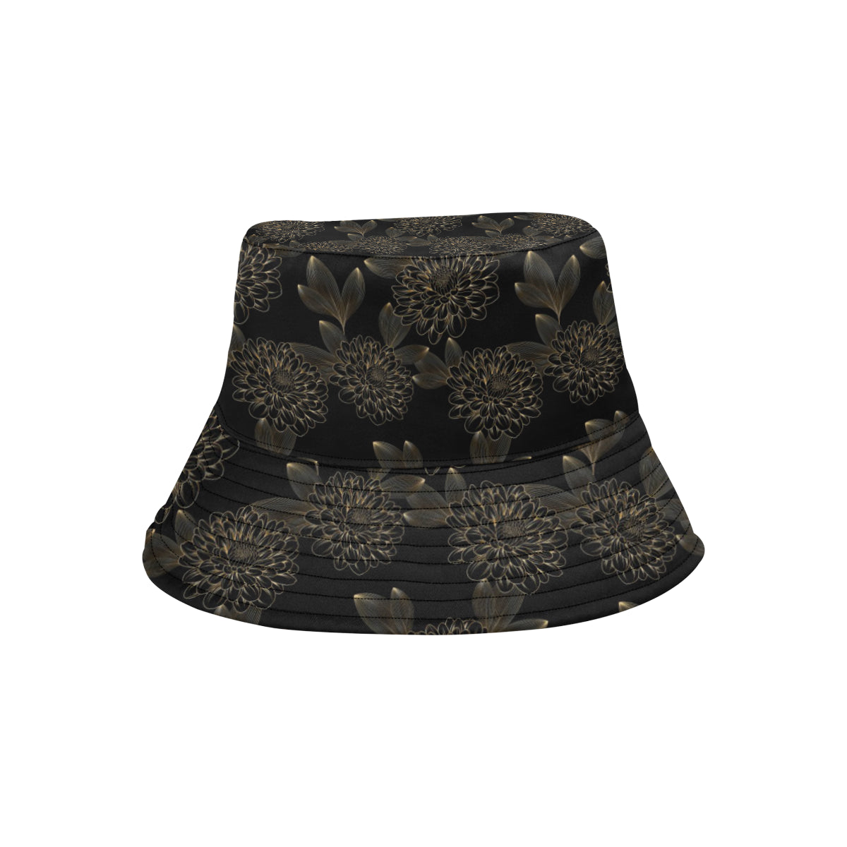 Dahlia Pattern Print Design DH04 Unisex Bucket Hat