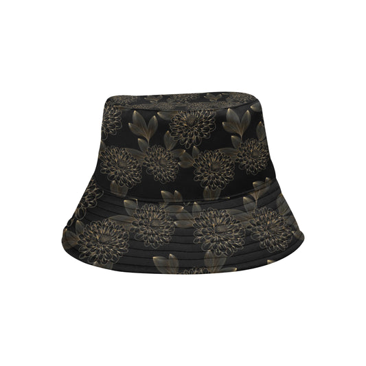 Dahlia Pattern Print Design DH04 Unisex Bucket Hat